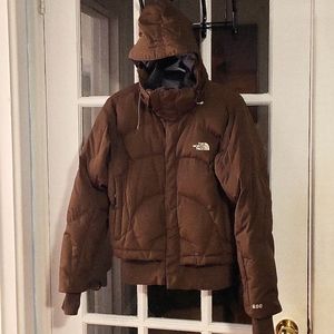 The Northface Prodigy 600 Down Hill Parka women's jacket size Medium ,brown.